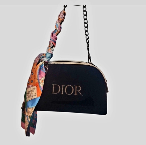 Dior Black Bag with Silver Accents